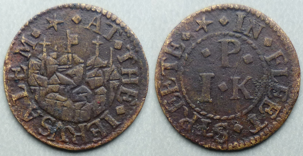 Fleet Street, I P (K) AT THE JERUSALEM farthing token